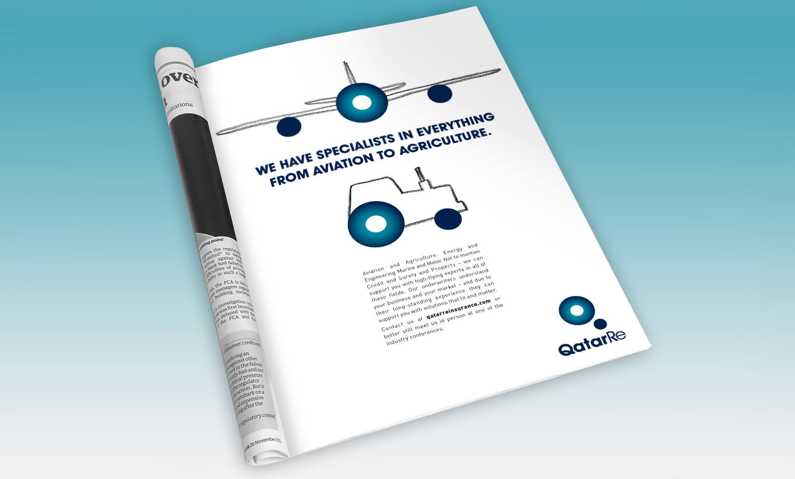 Q Re ad displayed in a magazine