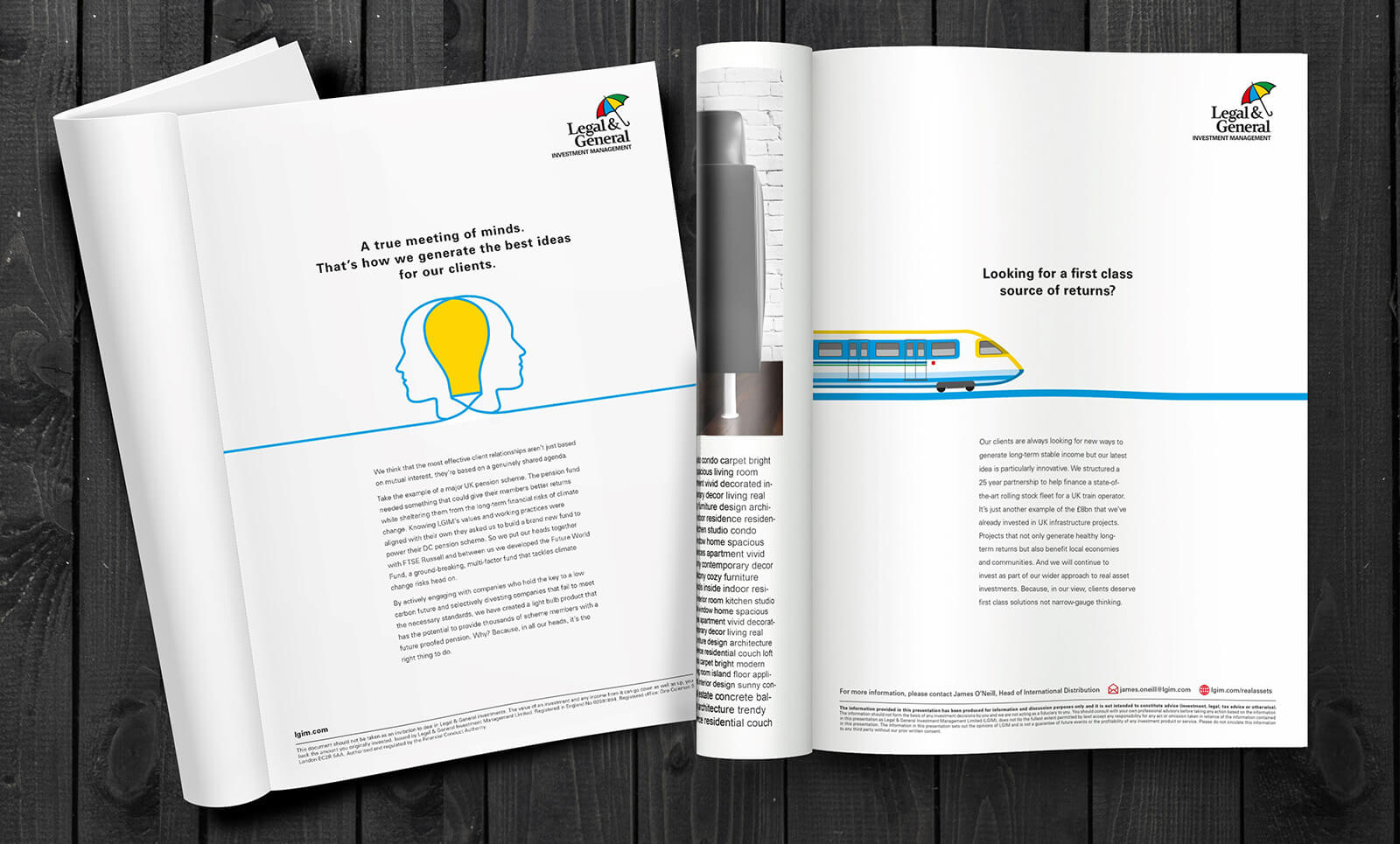Two in-situ page ads for Legal & General