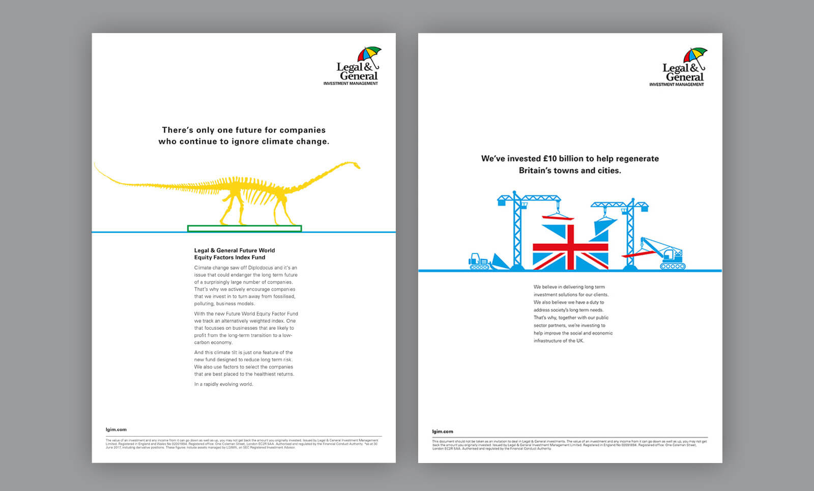 Two ads for Legal & General