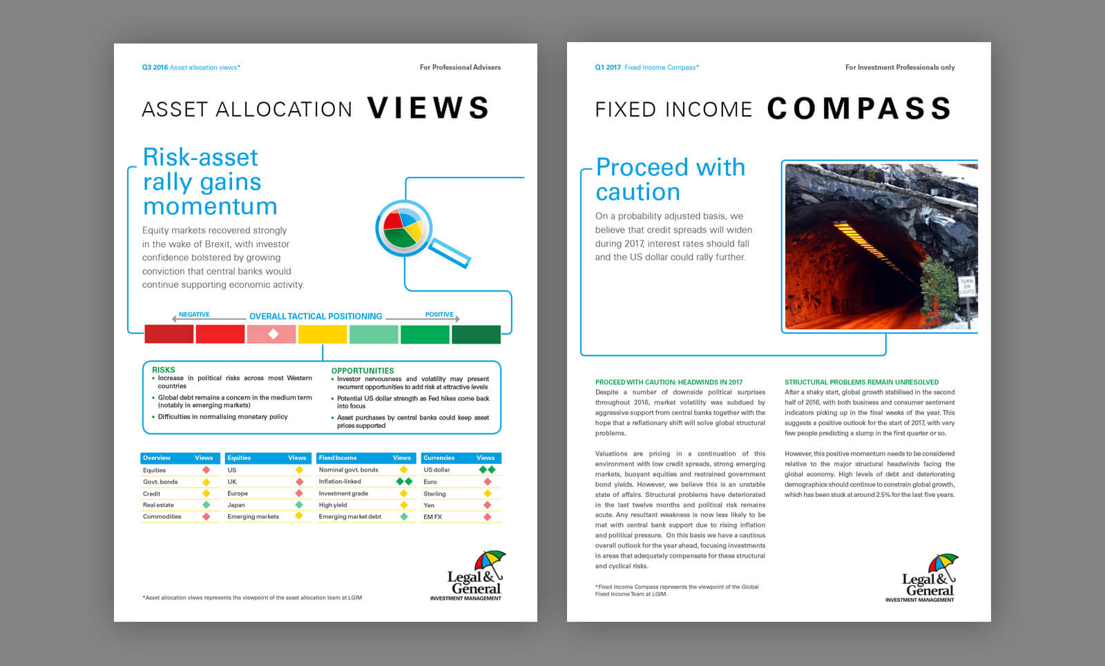 Two documents designed for Legal & General