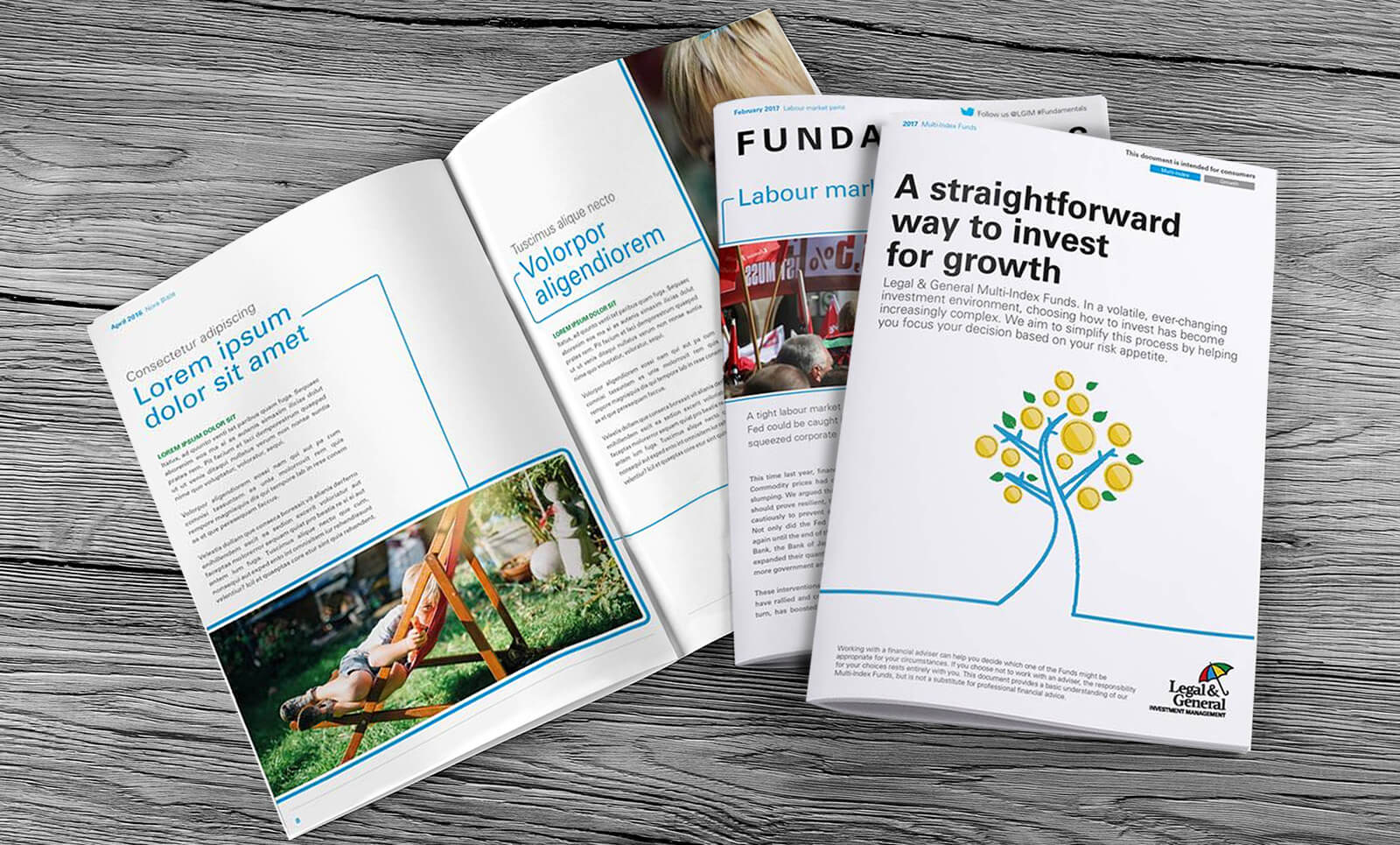 Three magazines  showing Legal & General ads